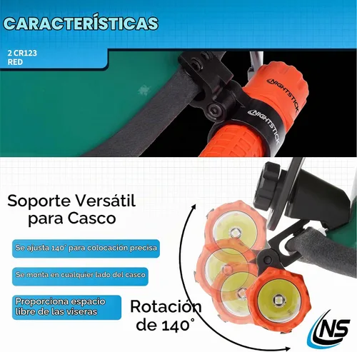 Vista 5 de Nightstick FDL-300R-K01, luz táctica para incendios con soporte de casco multiángulo