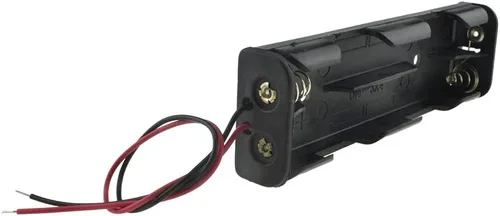 Vista 8 de HAHIYO Paquete de soporte de batería AA de 1.5 V con cubierta resistente de alambre, resortes flexibles, interruptor integrado, baterías, caja