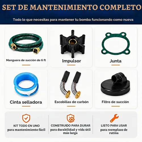 Vista 7 de Bomba de transferencia de agua 115V, bomba eléctrica de 330 GPH