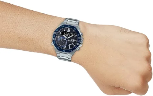 Vista 5 de Casio ECB-10DB-1B Edifice Mobile Link Reloj analógico digital de cuarzo 100M para hombre, azul, Azul
