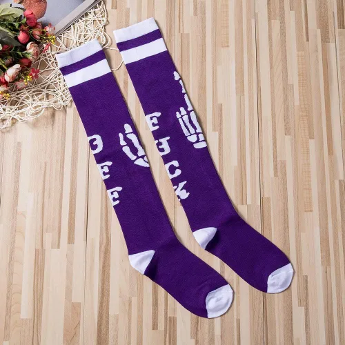 Vista 6 de Calcetines largos de algodón para mujer y hombre, divertidos, para vacaciones, informales, para deportes