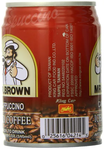 Vista 4 de Mr. Brown Café helado, capuchino, 8.12 onzas líquidas (paquete de 24)