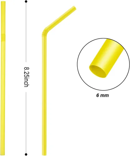 Vista 3 de KTOB Pajitas flexibles biodegradables, 200 unidades, 100% a base de plantas, compostables, coloridas, ecológicas, alternativas a las pajitas