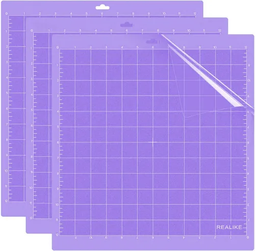 Vista 10 de REALIKE - Alfombrilla de corte LightGrip de 12 x 12 pulgadas compatible con Cricut Maker 3/Maker 4/Maker/Explore 3/4/Air 2/Air/One (3 alfombrillas)