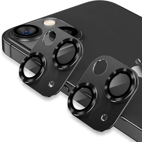 Vista 14 de Korecase - Protector de lente de cámara para iPhone 14 / iPhone 14 Plus, cubierta de metal para cámara, película de metal de aluminio de dureza 9H