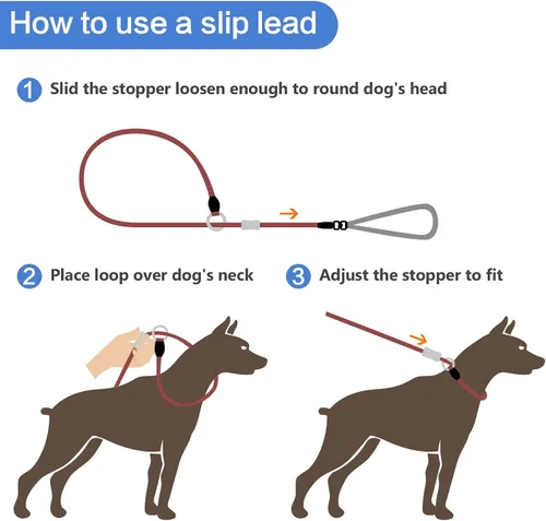 Vista 7 de Heydoggy Correa antideslizante para perro, resistente correa de entrenamiento de 4 pies/6 pies [360 giratorio antienredos ] nailon duradero sin Negro