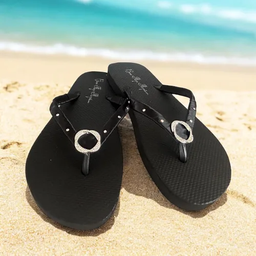 Vista 8 de Chanclas de boda en la playa con diamantes de imitación de cristal de estrella
