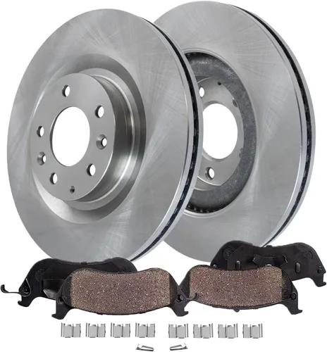 Vista 32 de Detroit Axle - Kit de freno delantero de 4 piezas para Dodge Caravan Plymouth Voyager 1991-1995 1991-1993 Grand Voyager, rotores de freno de disco