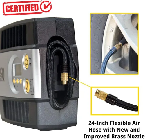 Vista 3 de JACO SmartPro inflador digital Premium de neumático, 12V, portátil, 100 PSI