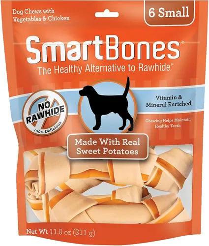 Vista 4 de SmartBones - Masticables pequeños, pollo, premia a tu perro con un masticable sin piel cruda hecho con carne real y verduras, 6