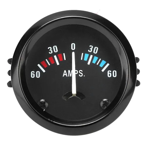 Vista 9 de Medidor 60 0 60 Amp Analógico Calibre 2.047 in Ajuste Universal para Vehículos y Aplicaciones Marinas con Pantalla Retroiluminada