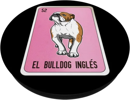 Vista 2 de El Bulldog Ingles Mexican Slang Chicano Bingo Cards PopSockets Swappable PopGrip