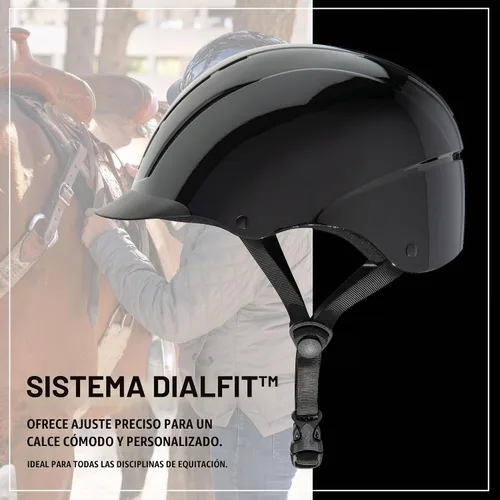 Vista 4 de Troxel Spirit Duratec - Casco de equitación de cobertura completa, ajuste Negro