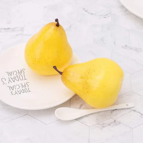 Vista 7 de Fruta de pera artificial, modelo realista, accesorios de fotografía para jardinería, modelos de plantación, centro comercial, espectáculo, regalo