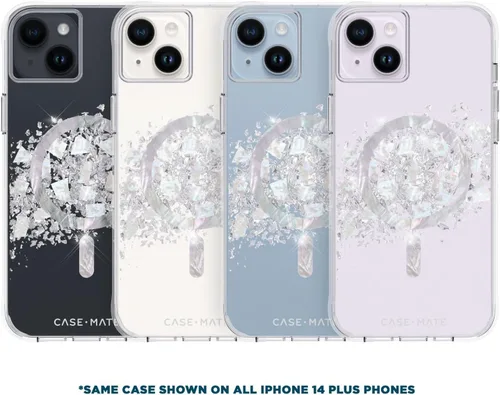Vista 8 de Case-Mate Funda para iPhone 15 Plus/14 Plus de 6.7 pulgadas, toque de perla [protección contra caídas de 10 pies] [compatible con MagSafe] Funda