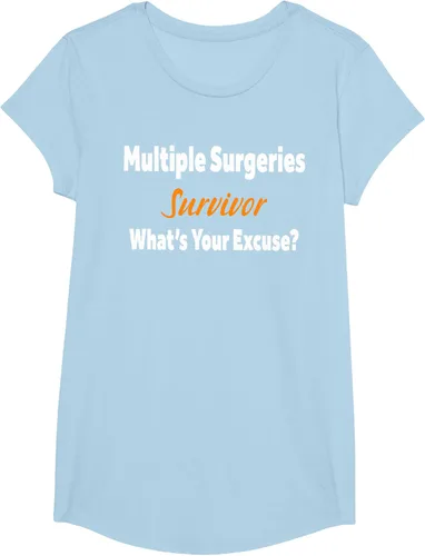 Vista 15 de Camiseta de regalo de cirugía múltiple para sobrevivientes de cirugía ¿Cuál es tu excusa?, Negro