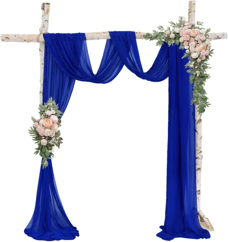 Vista 11 de Tela de Cortinaje para Arco de Boda 1 Panel 20 Pies Tela Transparente Negra Cortinas Transparentes para Boda Cortinaje de Cenador de Gasa Cortinas