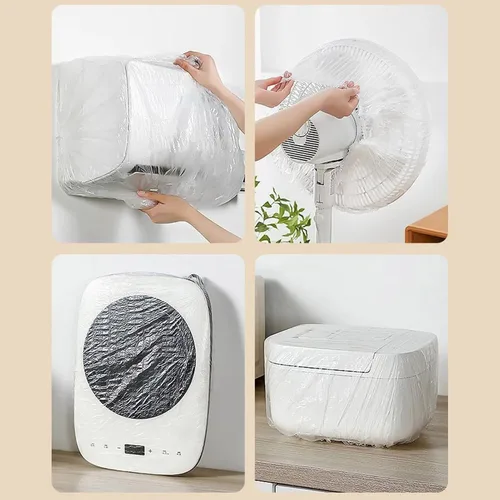 Vista 7 de 10 fundas protectoras desechables gruesas para electrodomésticos, fundas transparentes para electrodomésticos de cocina, funda protectora universal