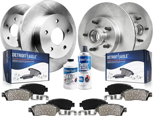 Vista 21 de Detroit Axle - Kit de freno para Nissan Rogue 2014, 2015, 2016, 2017, 2018, 2019, rotores de freno de disco de cerámica, con repuesto de hardware
