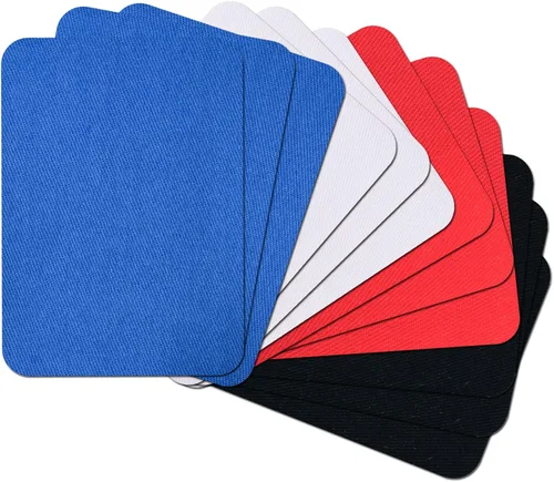 Vista 17 de 15 piezas de parches de tela de calidad premium para planchar por dentro y por fuera, adhesivo más fuerte, algodón, rojo, verde, azul, marrón