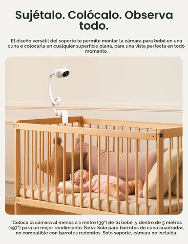 Vista 5 de Dr.Care Soporte universal para monitor de bebé, soporte de clip para cámara