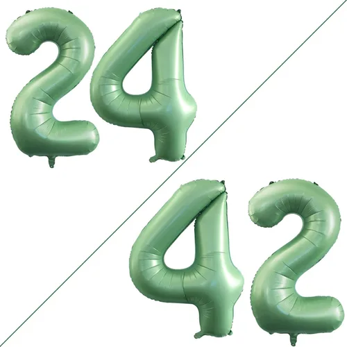 Vista 17 de Goer, conjunto de globos de papel aluminio para decoraciones de cumpleaños, globos de las letras de feliz cumpleaños y de números Oro