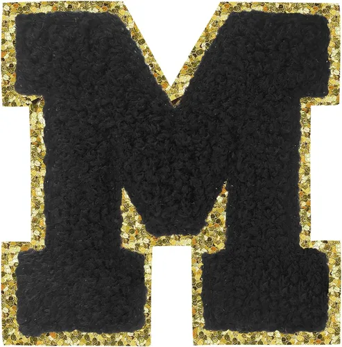 Vista 123 de 3Pcs Letter Patches Varsity Glitters Chenille,SPRT Iron on Blue Letter Patch,Alphabet Cloth Patch for Team Costume Decoration 3.1in Height S