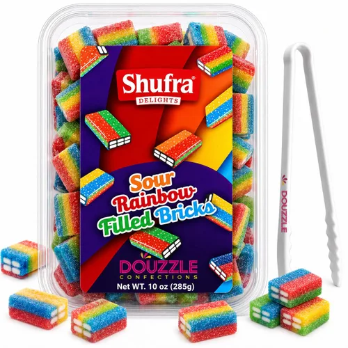 Vista 15 de DOUzzle Kosher, caramelos de regaliz rellenos de frambuesa azul, gomitas suaves y masticables (10 onzas, 2 unidades)