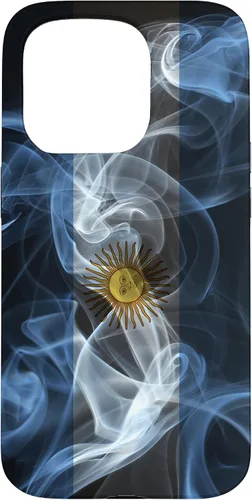 Vista 14 de iPhone 16 Smoky Argentina Flag - Funda de orgullo argentino estilo humo