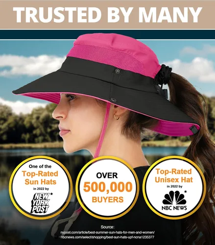 Vista 7 de GearTOP Safari Sun Hat for Men and Sun Hats for Women UV Protection UPF 50+ Hiking, Gardening, Fishing