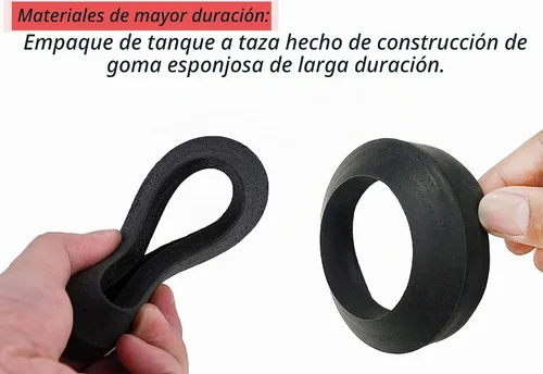 Vista 4 de Kit de reemplazo de válvula de descarga de 3 pulgadas con junta y tornillos, compatible con el inodoro de dos piezas estándar americano