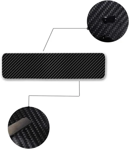 Vista 3 de MAITE Protector de umbral de puerta para GMC Sierra Yukon XL, calcomanías de fibra de carbono para terreno, protector de umbral de puerta