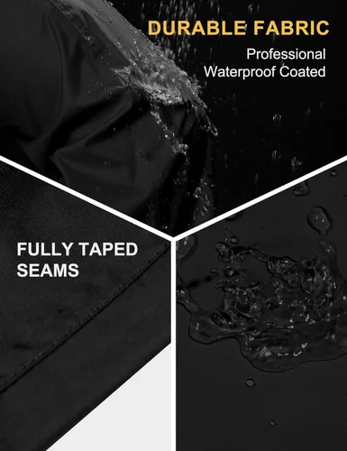 Vista 5 de Mapamyumco Men's Rain Pants Packable Waterproof Hiking Pants Windproof Breathable Outdoor Rain Over Pants