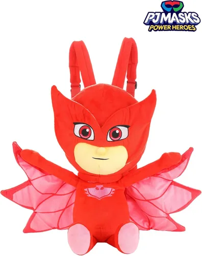 Vista 3 de PJ Masks Owlette Hero - Mochila de felpa, Rojo