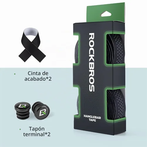 Vista 7 de ROCKBROS Cinta de manillar de bicicleta para bicicleta de carretera EVA Negro