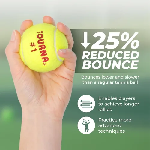 Vista 4 de Tourna Green Dot Low Compression Tennis Balls