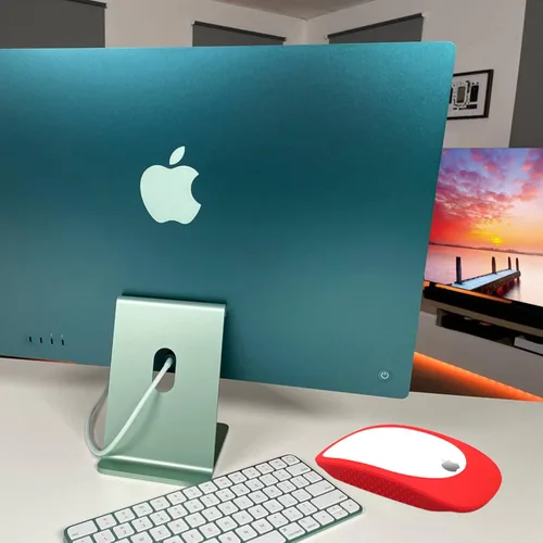 Vista 6 de Protector de silicona para Apple Magic Mouse, iMac Magic Mouse Cover Case - Funda protectora anticaídas (negro)