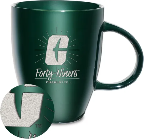 Vista 91 de Rico Industries - Taza de lustre cerámico con grabado láser de la NCAA de 18oz - Café-Té