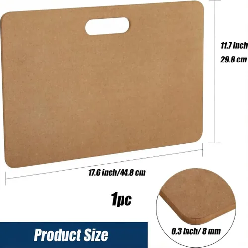 Vista 2 de ZENFUN Tabla de cuña de arcilla, tablero de arcilla portátil de 12 x 18 pulgadas con mango integrado, tapete de madera resistente de 0.315 in