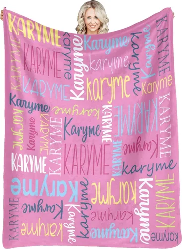 Vista 23 de Mantas personalizadas con nombres, regalos para bebés, niñas y niños, manta personalizada de vellón suave y sherpa con nombre para niños y adultos