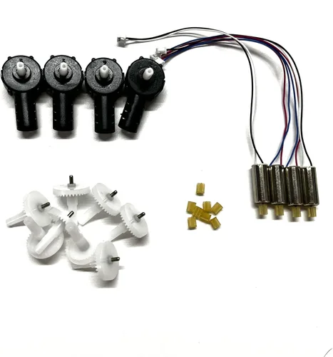 Vista 3 de Ajuste para E88 S89 P5-Pro RC Drone Accesorios Motores Shell Motor Case Engranajes Kit de piezas de repuesto (borgoña)