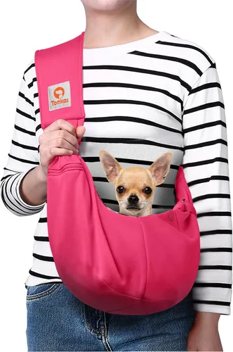 Vista 24 de TOMKAS - Transportador de perros estilo canguro para perros pequeños (negro, para mascotas de 2 a 7 libras)