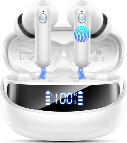 Vista 14 de Auriculares inalámbricos, auriculares Bluetooth 5.4, 32 ecualizadores a Negro (Aurora Black)