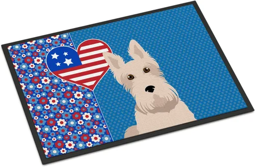 Vista 73 de Caroline's Treasures WDK5119JMAT Airedale Terrier USA - Tapete para interiores o exteriores, 24 x 36 pulgadas, tapete para puerta delantera