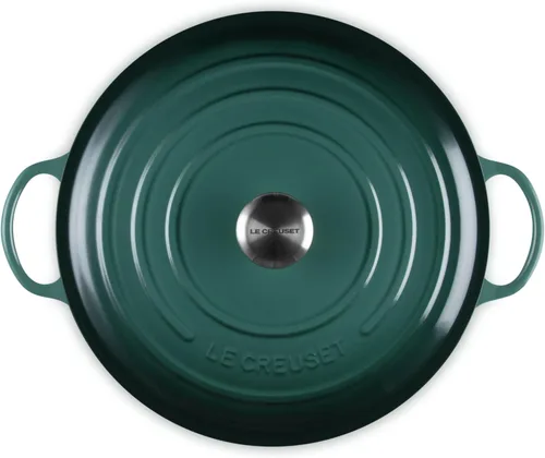 Vista 2 de Le Creuset Signature - Horno de chef de hierro fundido, 7.5 cuartos de galón, Artichaut