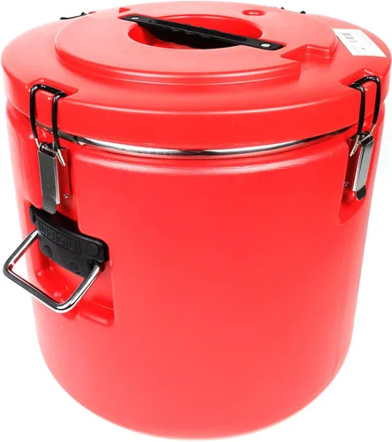Vista 2 de Vollum Recipiente aislado rojo con interior de acero inoxidable 48 litros