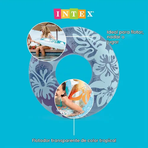 Vista 3 de Intex Tubo de color transparente #59251 - El color puede variar, paquete de 2