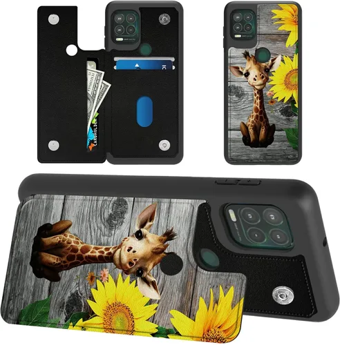 Vista 10 de Funda tipo cartera de mármol abstracto para Moto G Stylus 5G 2021 con tarjetero y bloqueo RFID, piel sintética suave, función atril, cierre