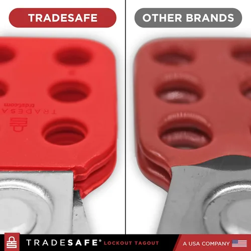 Vista 7 de TRADESAFE Kit de etiquetado de bloqueo con cerrojos, etiquetas de bloqueo, cerraduras Red Loto - Kits de etiquetas de bloqueo eléctrico