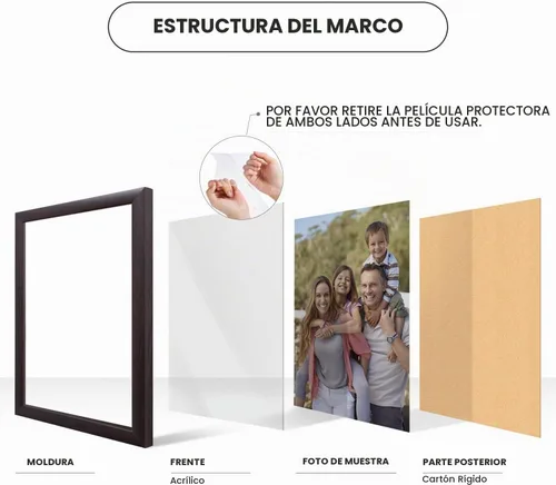 Vista 7 de Craig Frames Marco de fotos personalizado, cualquier tamaño a 30 x 40 Perfil de 1 pulgada, 6 colores, vidrio en pequeño y plexiglás en grande
